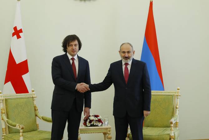 Никол Пашинян и Ираклий Кобахидзе обсудили ряд вопросов многопрофильного 
сотрудничества Армения-Грузия
