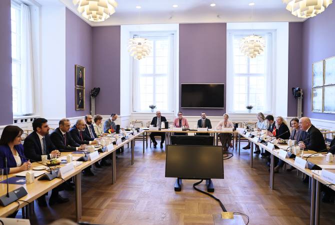 رئيس الوزراء نيكول باشينيان يلتقي مه رئيس البرلمان الدنماركي  سورين غادي في كوبنهاغن 
وبحث التعاون