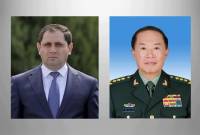 ՀՀ պաշտպանության նախարարը և ՉԺՀ կենտրոնական ռազմական խորհրդի 
նախագահի տեղակալը  քննարկել են համագործակցության հարցեր