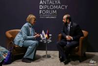 وزير الخارجية الأرمني آرارات ميرزويان يلتقي الأمين العام لمنظمة الأمن والتعاون في أوروبا هيلغا 
شميد في أنطاليا