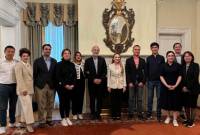 Ambassador Lilit Makunts meets with participants of Rumsfeld Fellowship Program