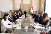 نشست گسترده وزرای امور خارجه جمهوری ارمنستان و مجارستان در بوداپست در حال برگزاری 
است