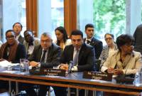 رئيس برلمان أرمينيا آلان سيمونيان بجلسة اللجنة التحضيرية للمؤتمر العالمي لرؤساء برلمانات 
الاتحاد البرلماني الدولي
