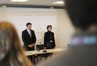 Alen Simonyan addresses students' questions at the University of Geneva