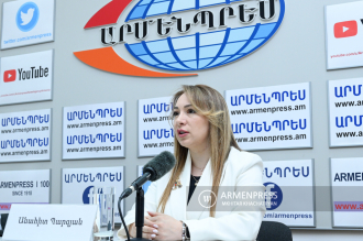 Conférence de presse de la directrice exécutive du centre 
technologique de Nork, Anahit Parzyan