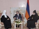 ՀՀ նախագահ Ս.Սարգսյանը հյուրընկալել է Համայն Ռուսիո Կիրիլ Ա պատրիարքին եւ Ն.Ս.Օ.Տ.Տ Գարեգին Բ Ամենայն Հայոց կաթողիկոսին