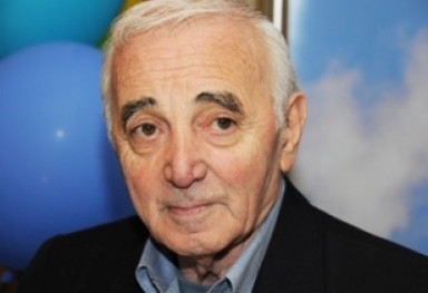 President of Georgia hosted Charles Aznavour 