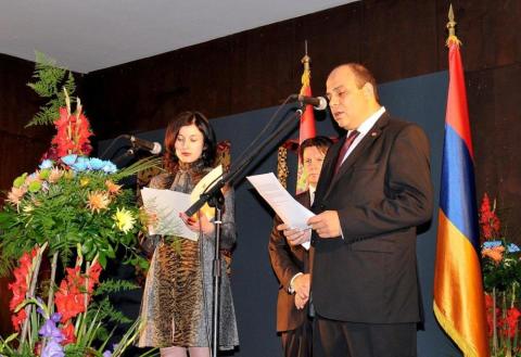 Serbian representatives of legislative and executive bodies partook at Armenian Independence 21 th anniversary reception