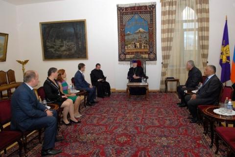 Գարեգին Բ-ն ընդունել է ՀՀ-ՌԴ տնտեսական համագործակցության միջկառավարական հանձնաժողովի համանախագահ Մաքսիմ Սոկոլովին