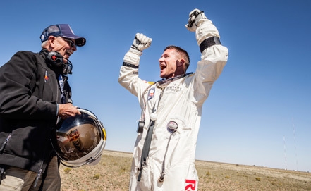 Felix Baumgartner though of his family when breaking the record