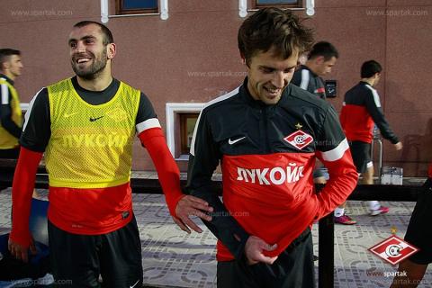 Yura Movsisyan training with "Spartak" general team