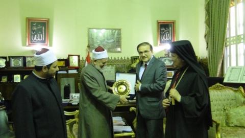 Armenian Ambassador to Egypt Armen Melkonyan met with Egyptian Awqaf Minister Talaat Mohamed Afifi 