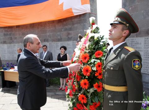 Artsakh Republic President Bako Sahakyan partook in festive events dedicated to the 21st anniversary of the liberation of the Berdzor town