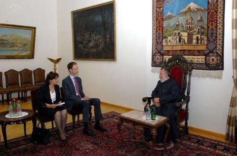 Catholicos of All Armenians had farewell meeting with Ambassador of Switzerland