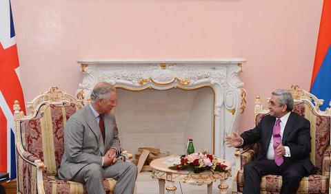 Президент Армении встретился с принцем Уэльским Чарльзом