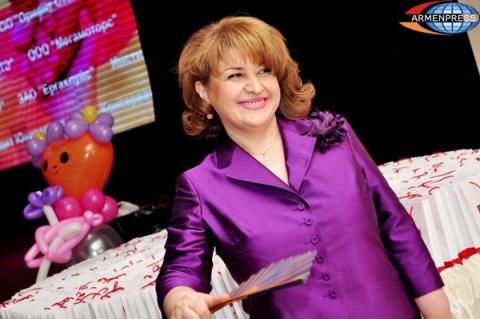 Rita Sargsyan attends presentation of ''Grant Life'' Charity Foundation's video clip