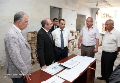 Artsakh Republic President Bako Sahakyan visited the construction site of “Artsakh Information Technologies Center” 