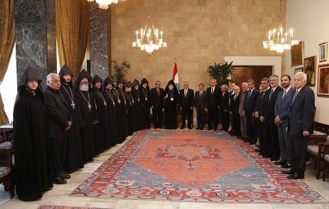 Catholicos Aram I met Lebanese President 