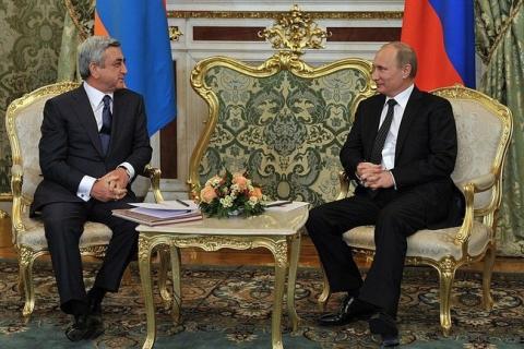 Владимир Путин поздравил президента Армении с днем рождения	