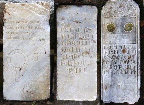 Armenian cemetery tombstones found in Taksim Square presented to public