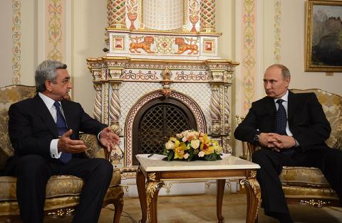 Президент Серж Саргсян в Москве встретился с Президентом РФ Владимиром Путиным