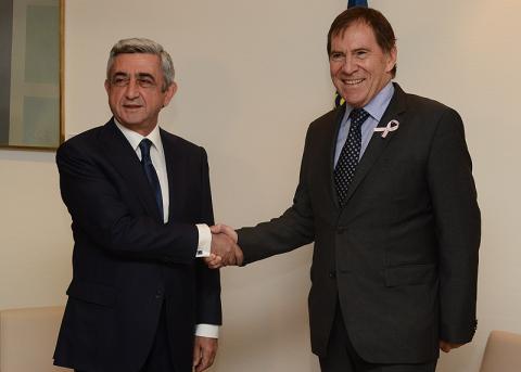 Serzh Sargsyan held meetings at PACE