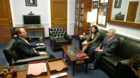 Karabakh Parliament Speaker meets Adam Schiff