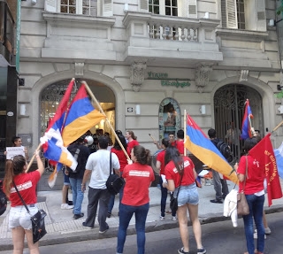 Armenian youth of Argentina rallied against Azeri lies