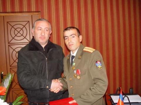 Head of Mets Masrik village awards Sargis Tananyan
