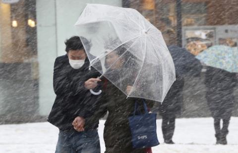 Два человека погибли и более 320 получили травмы в Японии из-за мощнейших снегопадов