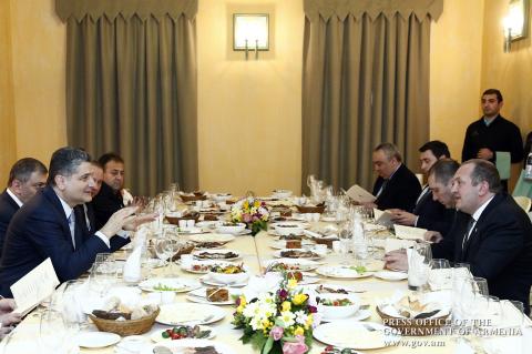 Tigran Sargsyan had working dinner with Georgia’s President