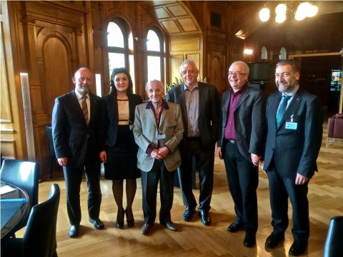 Charles Aznavour met Switzerland-Armenia Parliamentary Group Co-chairs