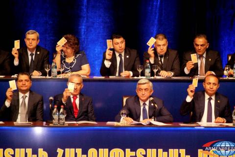 Serzh Sargsyan reelected Chairman of Republican Party of Armenia