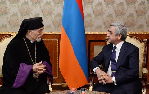 Armenia’s President receives Catholicos-Patriarch of House of Cilicia of Armenian Catholics Nerses Bedros XIX