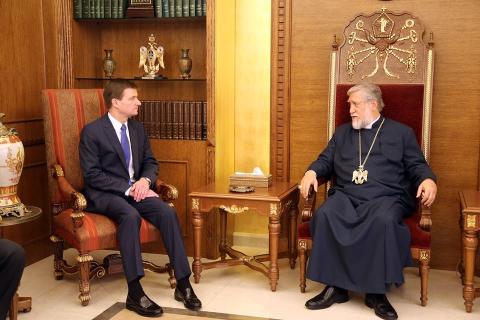 Catholicos Aram I met with U.S. Ambassador to Lebanon