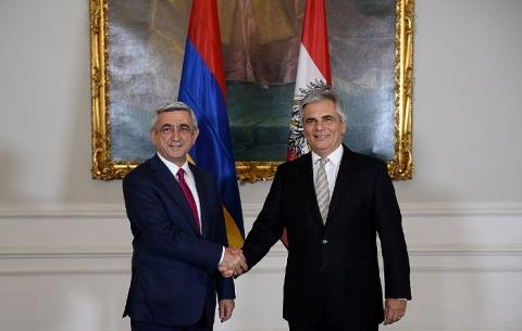 Armenia’s President meets Austrian Federal Chancellor in Vienna