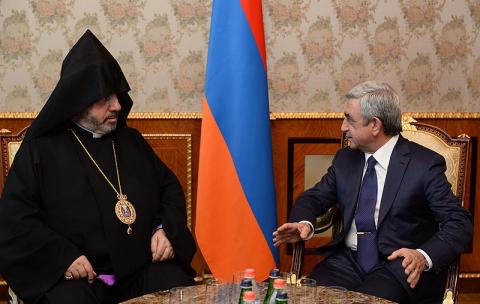 Armenia’s President receives Armenian Patriarch of Jerusalem Nurhan Archbishop Manoogian