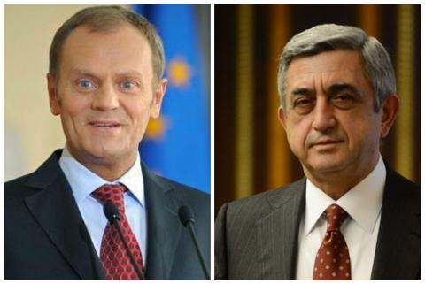 President of Armenia congratulates Donald Tusk on his election as President of the European Council