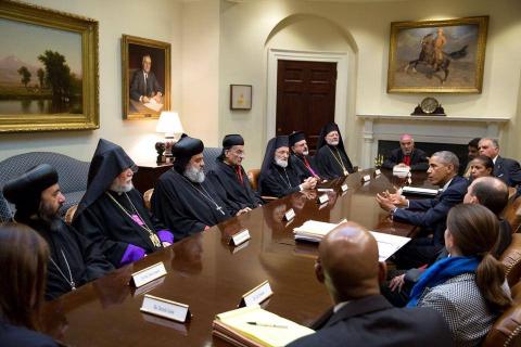 Catholicos of Holy See of Cilicia meets with Barack Obama at White House