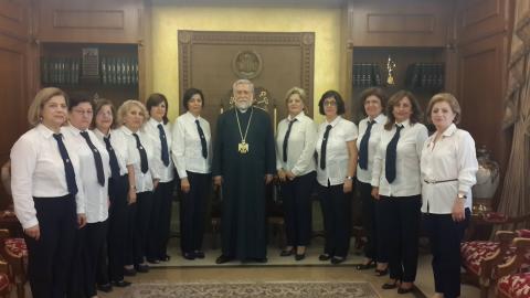 Արամ Ա Կաթողիկոսն ընդունել է Լիբանանահայ օգնության խաչի աշխատակիցներին