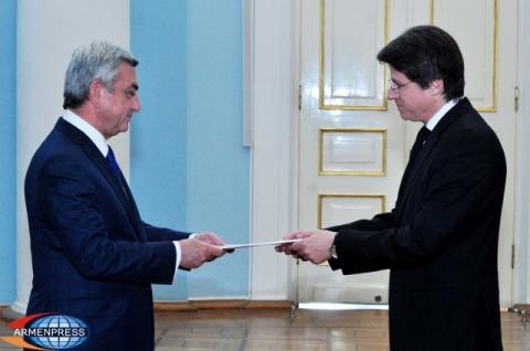 Armenian President receives credentials from Ambassador of Malta