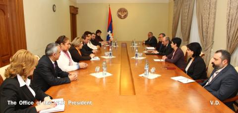 Artsakh Republic President receives Armenia's NA delegation