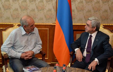 President Serzh Sargsyan welcomed Yair Auron's visit to the Nagorno-Karabakh Republic