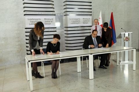 Ministers of Justice of Armenia and Georgia signed MoU