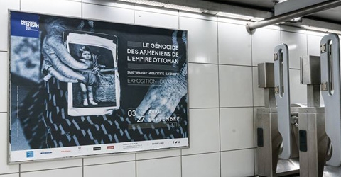 Armenian Genocide posters placed in Paris subway stations