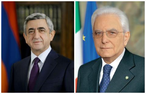 Serzh Sargsyan – first head of state to shake hands with Italy’s new President