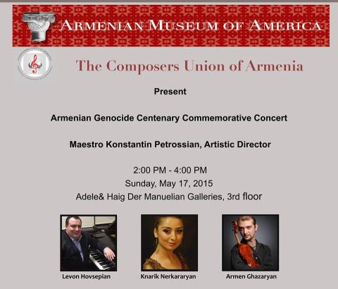 Armenian Genocide Centennial concerts to be held in New York and Providence