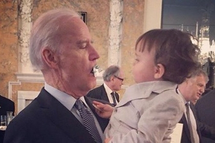 Biden takes toddler's pacifier, sucks on it