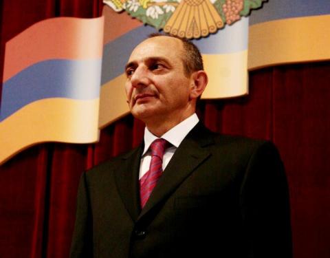 Президент НКР Бако Саакян принял участие в церемонии открытия памятника-хачкара в городе Масис