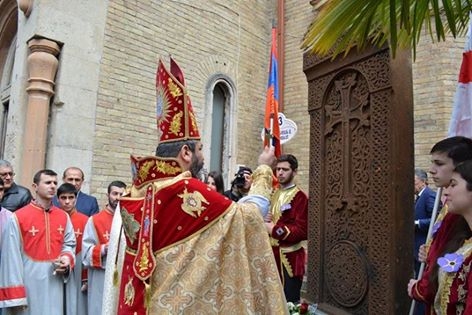Cross-stone dedicated to memory of Armenian Genocide was consecrated in Batumi